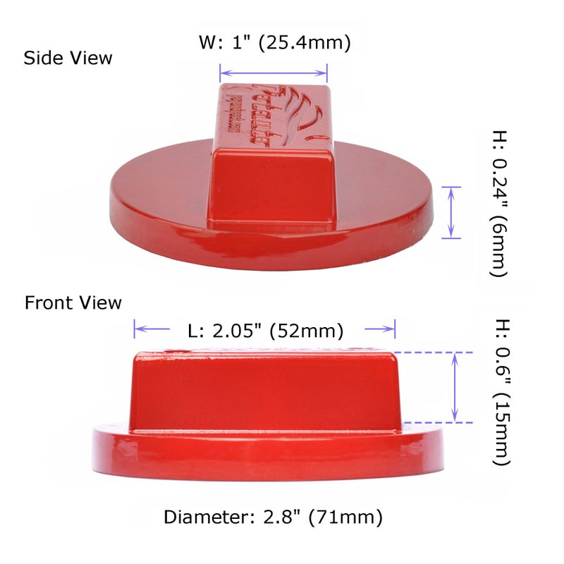 Potauto Universal Aluminum Jack Pad Jacking Puck Adapter Support Compatible with BMW, Mini, Vehicles (Qty 1, Red) - Image 2